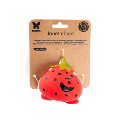 Latex Strawberry Toy for Dog