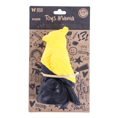 Latex toy - Birds Collection - Yellow/black parrot