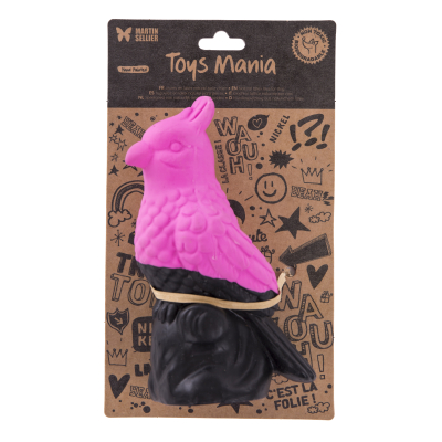 Latex toy - Bird Collection - Pink/black parrot