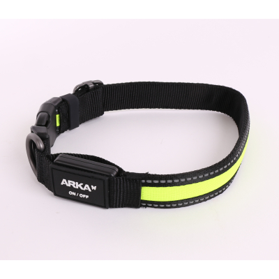 Nylon collar - Luminous - 45/63cm - 2.5cm - yellow 1