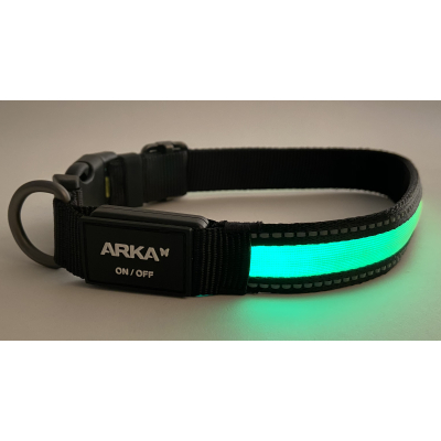 Nylon collar - Luminous - 45/63cm - 2.5cm - yellow 1