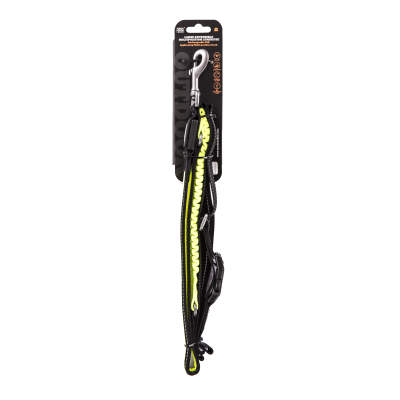 Laisse extensible multiposition en nylon - Lumineux - 1m80/2m50 - 2.5cm - jaune x 1