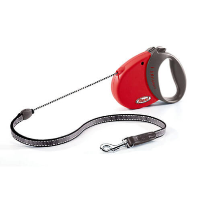 Laisse enrouleur en corde - Comfort - M 5M - Rouge 1