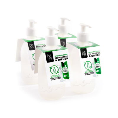 6 Bouteilles de dilution pour shampooings Héry Poudre