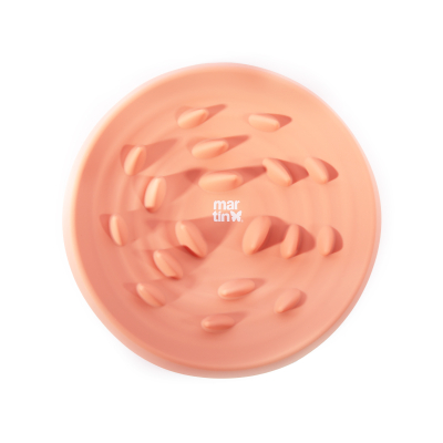Gamelle anti-glouton en silicone - Douceur - 22cm - rose x 1
