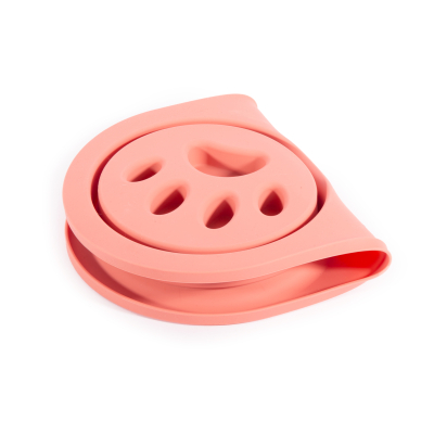 Gamelle double anti-glouton en silicone - Douceur - rose x 1