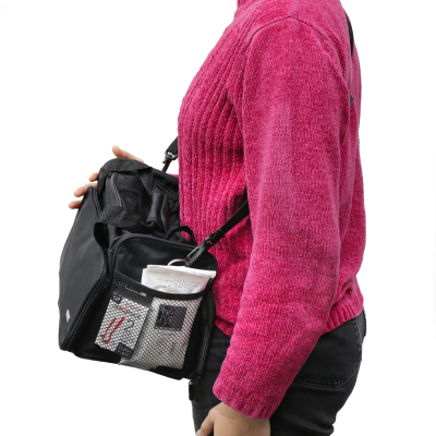Sac de rangement multifonction Vivog noir avec multiples compartiments et bandoulière