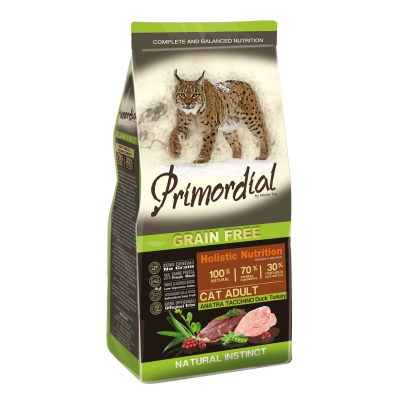 Primordial Duck & Turkey Cat Kibble - 400g x 1