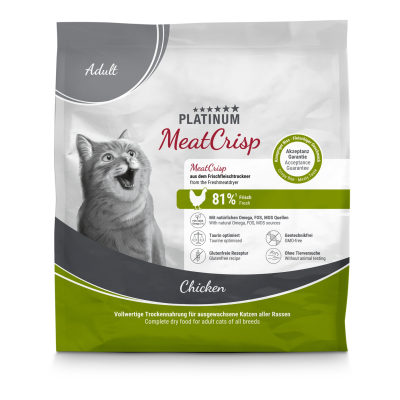 Croquette Platinum Meatcrisp Adulte poulet pour chat - 400g x 1