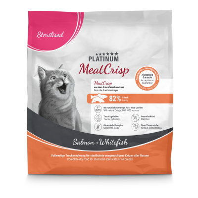 Croquette Platinum Meatcrisp Stérilisé poisson pour chat - 400g x 1