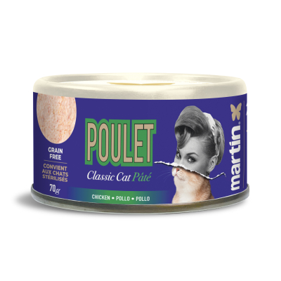 Martin Food Classic - Pâté chat au poulet - 70g (x12)
