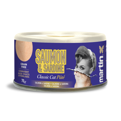 Martin Food Classic - Pâté chat au saumon - 70g (x12)