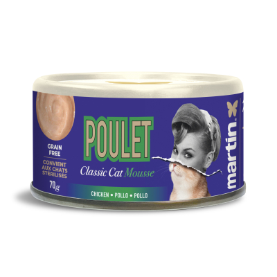 Martin Food Classic - Mousse chat au poulet - 70g (x12)