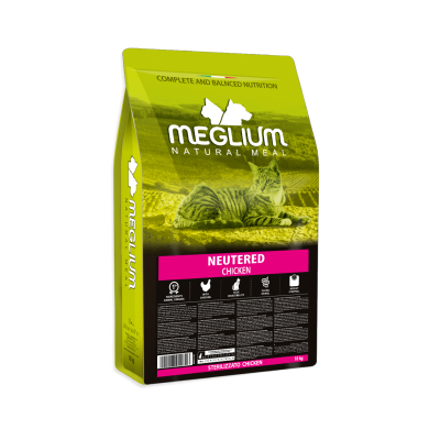 Croquette Meglium Stérilisé Poulet pour chat - 10kg x 1