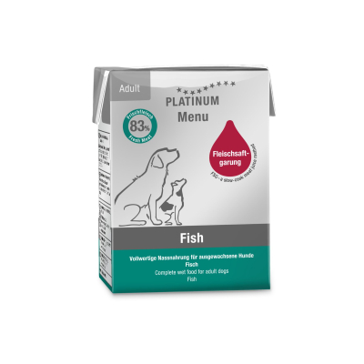Pâté Platinum Menu Poisson pour chien - 185g x 12