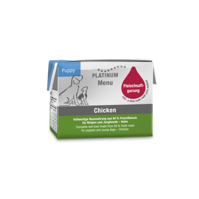 Pâté Platinum Menu Poulet pour chiot - 90g x 12