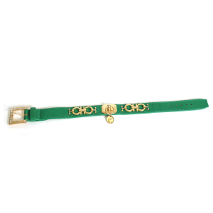 Leather Necklace - Decoration - Green 1