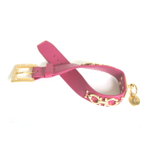 Leather Necklace - Decoration - Pink 1