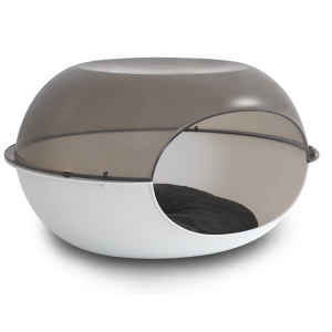 Corbeille plastique - Capsule - blanc fumé 1