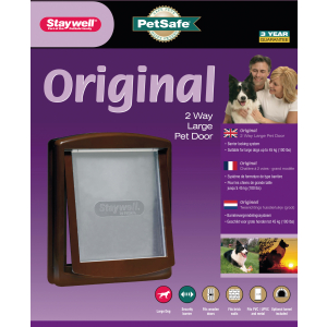 Porte volet transparent - 35x31cm - marron x 1