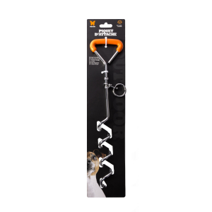 Piquet d'attache en métal - Petit modèle - 40cm - gris x 1