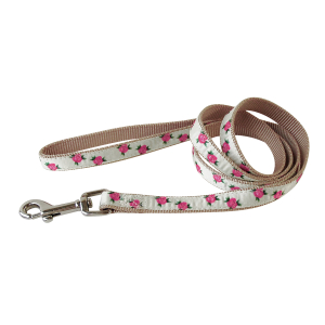 Laisse en nylon - Fleurs - 1.20m - Marron x 1