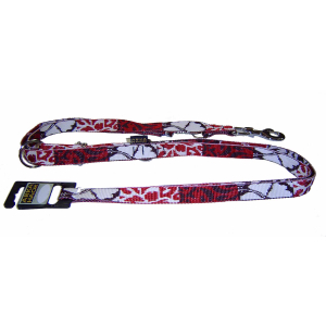 Laisse multiposition en nylon - Bambou piment - 2m2 - 2.5cm - rouge x 1