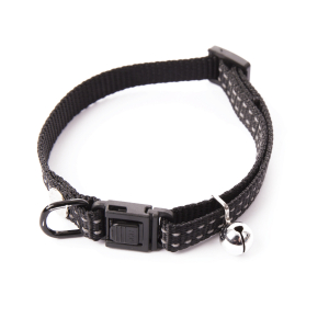 Nylon cat collar - Flash - 20/30cm - 1cm - black x 1