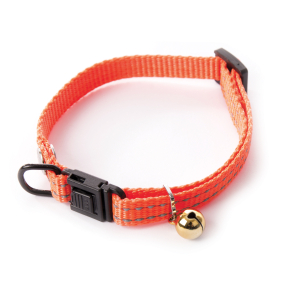 Nylon cat collar - Flash - 20/30cm - 1cm - orange x 1