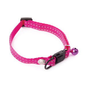 Nylon cat collar - Flash - 20/30cm - 1cm - pink x 1