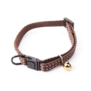 Nylon cat collar - Flash - 20/30cm - 1cm - brown x 1