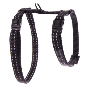 Harnais chat en nylon - Flash - 35/50cm - 1cm - noir 1