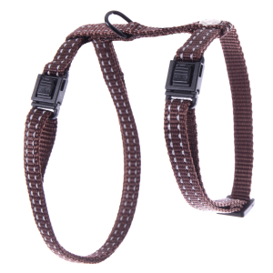 Harnais chat en nylon - Flash - 35/50cm - 1cm - marron 1