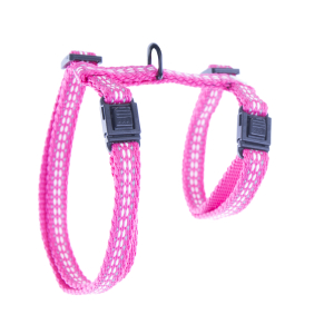 Harnais chat en nylon - Safety - 35/50cm - 1cm - rose - 1