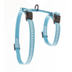 Harnais chat en nylon - safety - 35/50 cm - 1cm - bleu - 1
