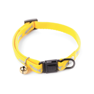 Collier chat en nylon - Fluo fish - 20/30cm - 1cm - jaune x 1
