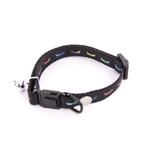 Collier chat en nylon - Dodo - 20/30cm - 1cm - noir x 1