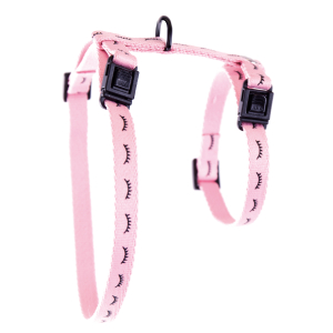 Harnais chat en nylon - Dodo - 35/50cm - 1cm - rose x 1