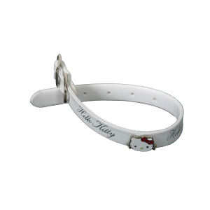 Collier en cuir - Hello Kitty  - <30cm - 1.5cm - blanc 1