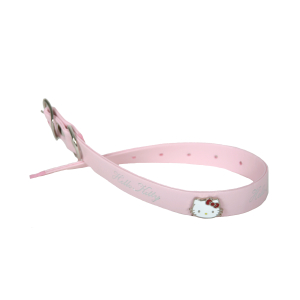 Collier en cuir - Hello Kitty  - <40cm - 2cm - rose PCB 1