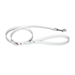 Laisse en cuir  - Hello Kitty - 1m - 1.5cm - blanc 1