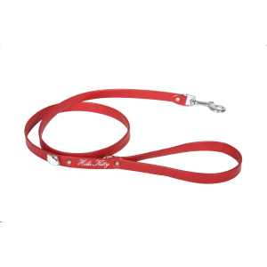 Laisse en cuir - Hello Kitty - 1m - 1.5cm - rouge x 1