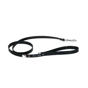 Laisse en cuir - Hello Kitty - 1m - 1.5cm - noir 1