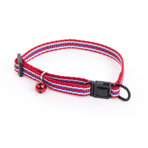 Collier chat en nylon - Trio - 20/30cm - 1cm - rouge 1