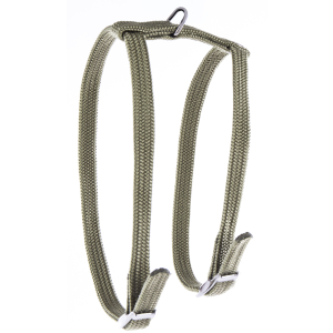 Harnais chat H en nylon - Classique Tubulaire - 35/40cm - 1cm - kaki 1