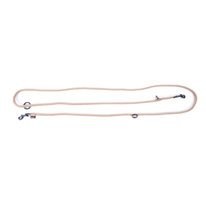 Laisse multiposition en nylon - Classique Rond -  1m15/1m90 - 0.9cm - beige x 1