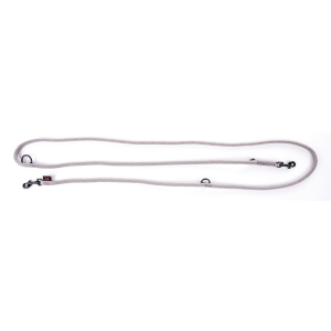 Laisse multiposition en nylon - Classique Rond - 1m15/1m90 - 1cm - gris 1