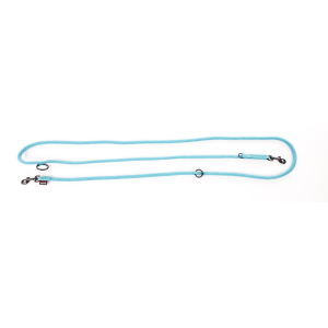 Laisse multiposition en nylon - Classique Rond  -  1m15/1m90 - 0.9cm - turquoise 1