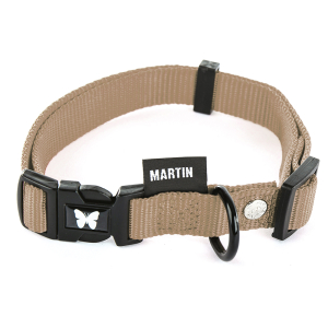 Nylon Collar - Classic - M - 40/55cm - 2cm - beige x 1