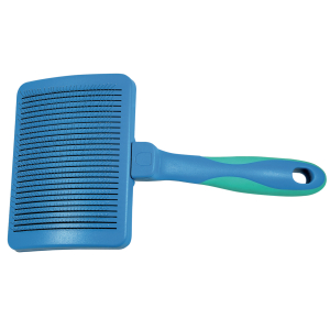 Self-cleaning soft-tipped grooming rake - Vivog - L